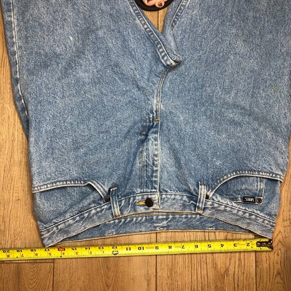 Vintage USA Lee Straight Leg Jeans Mens Size 38x30 Light Wash Blue Denim READ - Picture 8 of 9